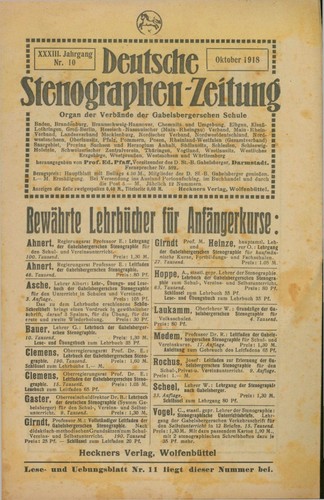 Deutsche stenographen zeitung - deutsche, stenographen-zeitung