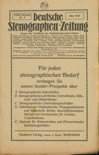 Deutsche stenographen zeitung - deutsche, stenographen-zeitung