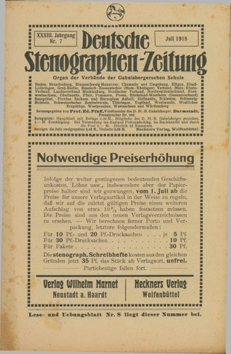 Deutsche stenographen zeitung - deutsche, stenographen-zeitung