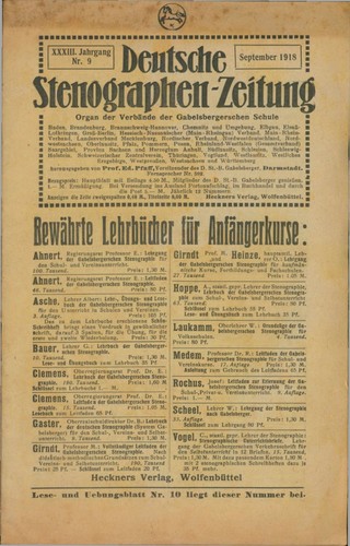 Deutsche stenographen zeitung - deutsche, stenographen-zeitung