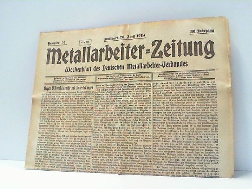 Metallarbeiter zeitung nr - metallarbeiter-zeitung.,